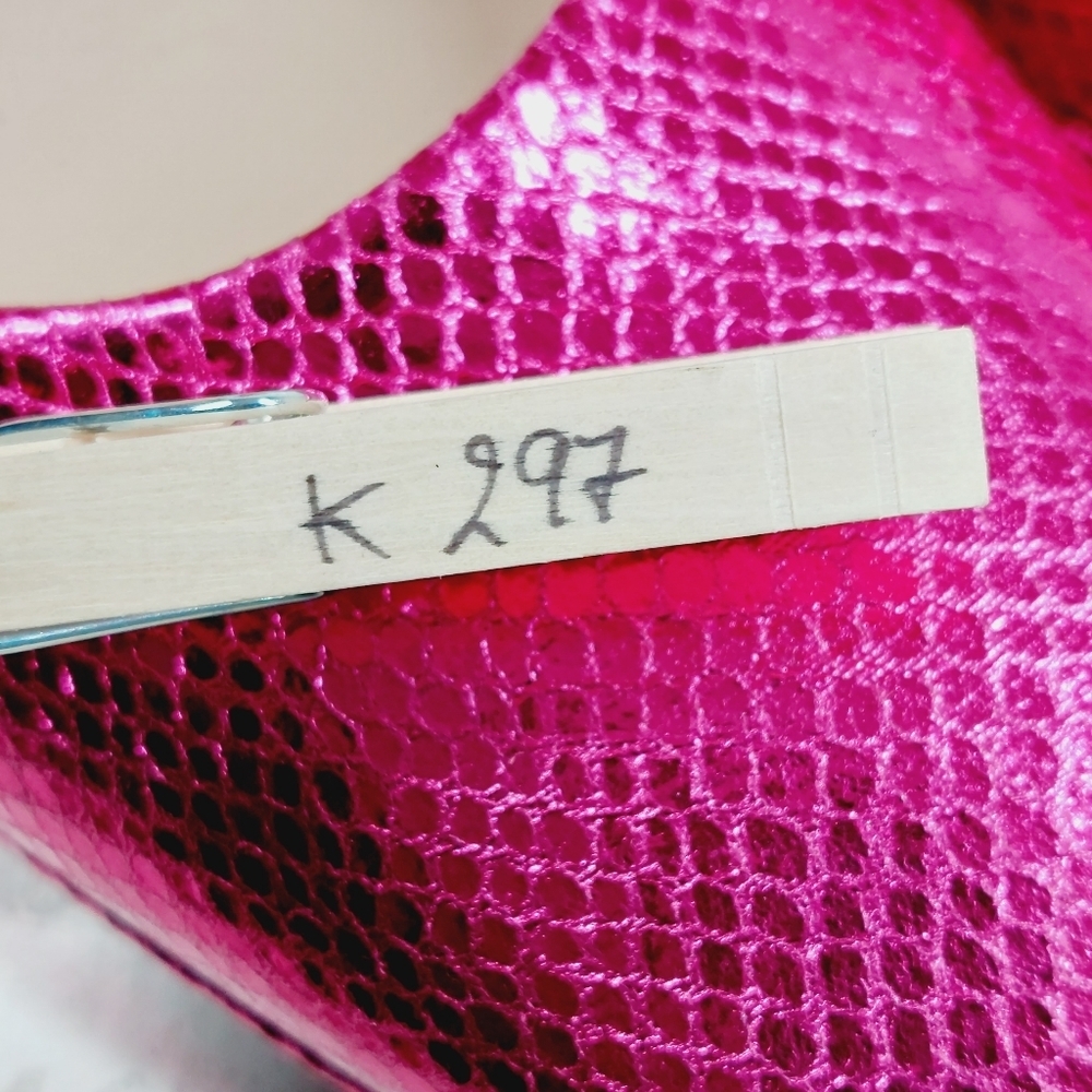 NEW BP BE PROUD Fynn Pink Metallic Ankle Strap Platform Heeled Sandals K297 - Picture 12 of 12